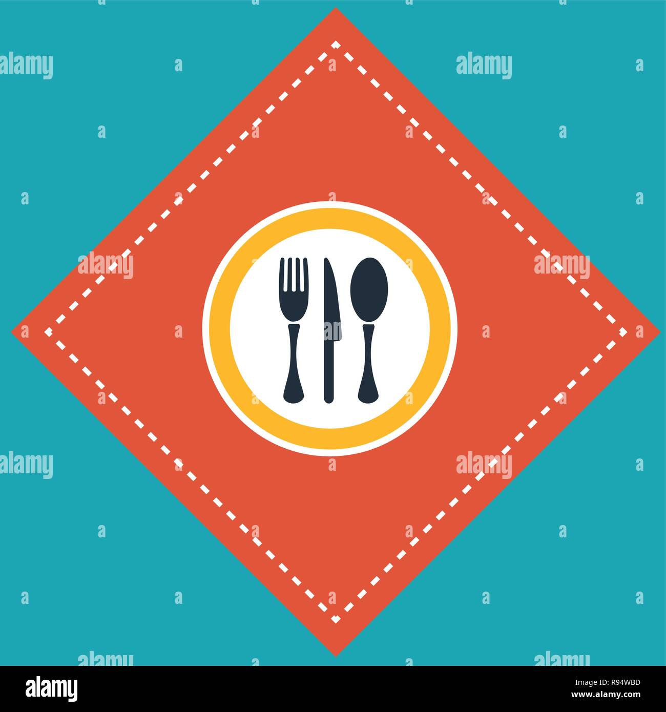 Spoon, knife and blade icon. Vector, illustration eps10 Stock Vector