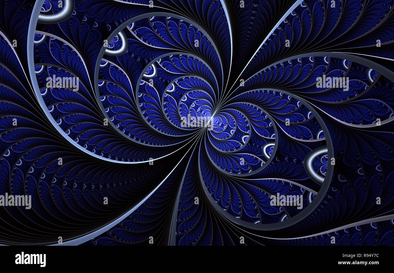 Beautiful abstract fractal artwork with details. Floral illustration ...