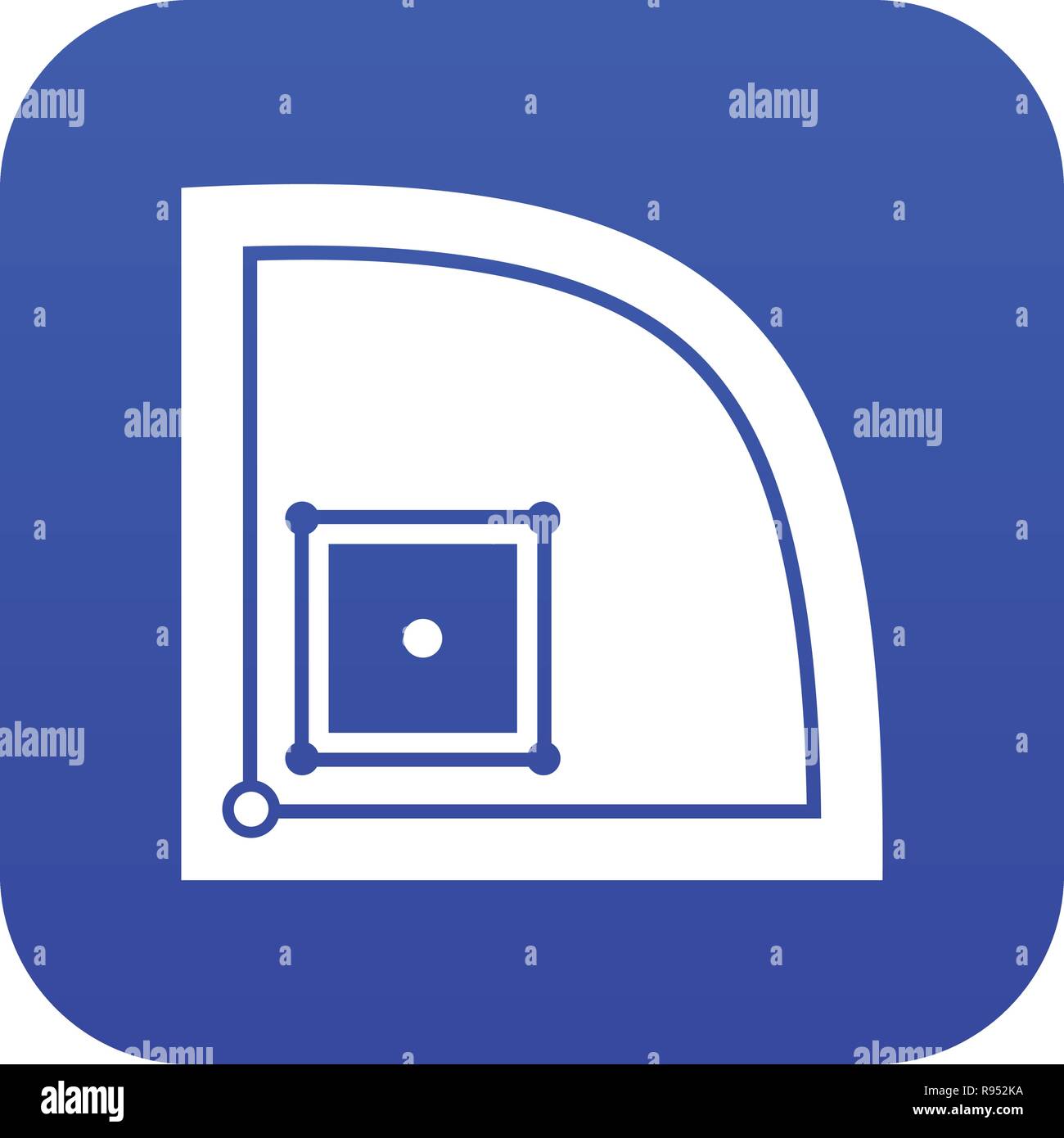 Baseball field icon digital blue for any design isolated on white ...