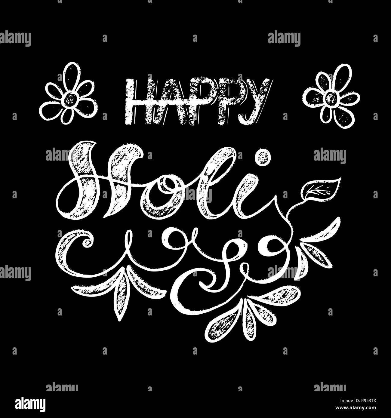 holi clipart black white