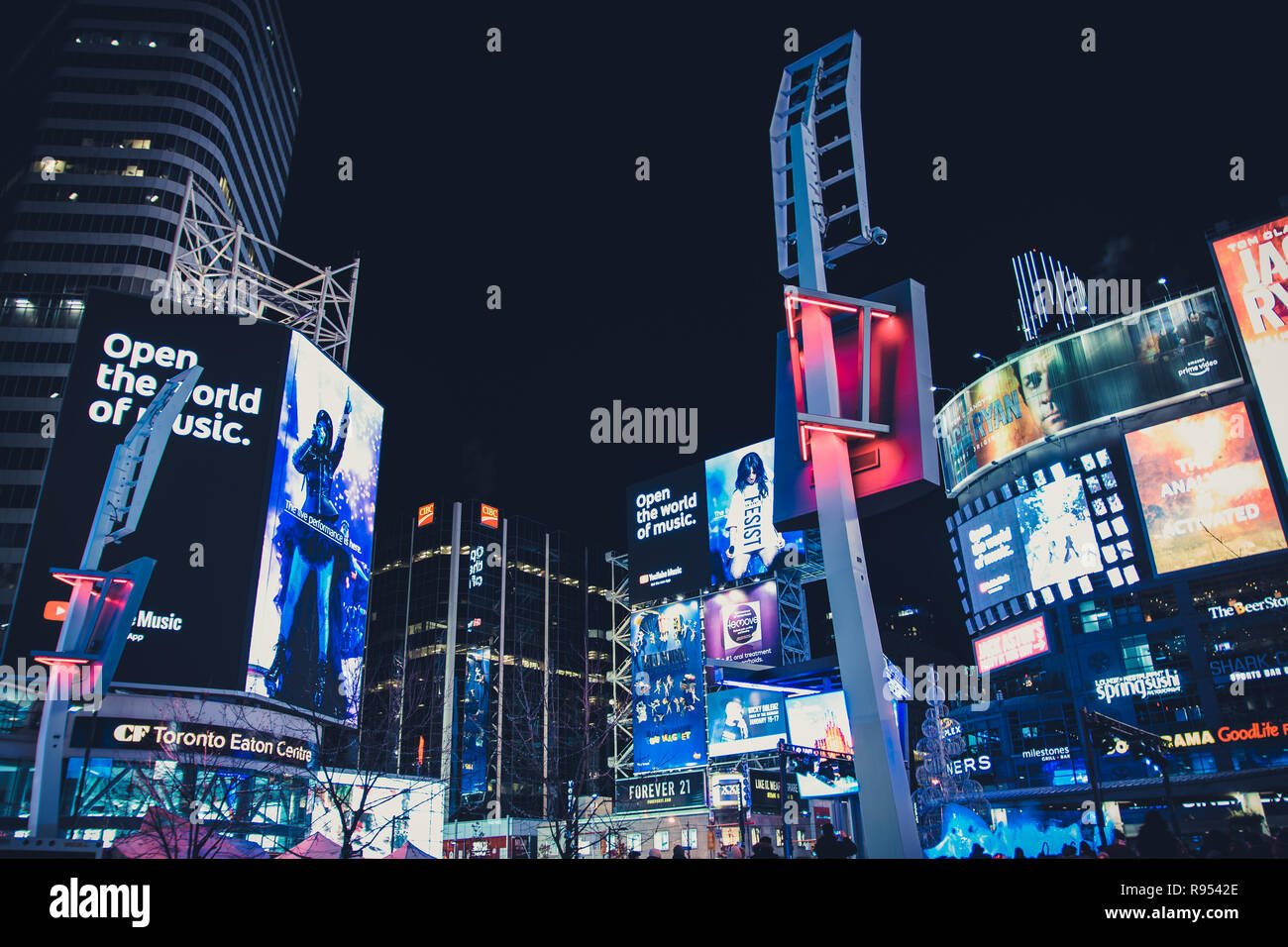 City nightlife in downtown Toronto, Canada Stock Photo Alamy