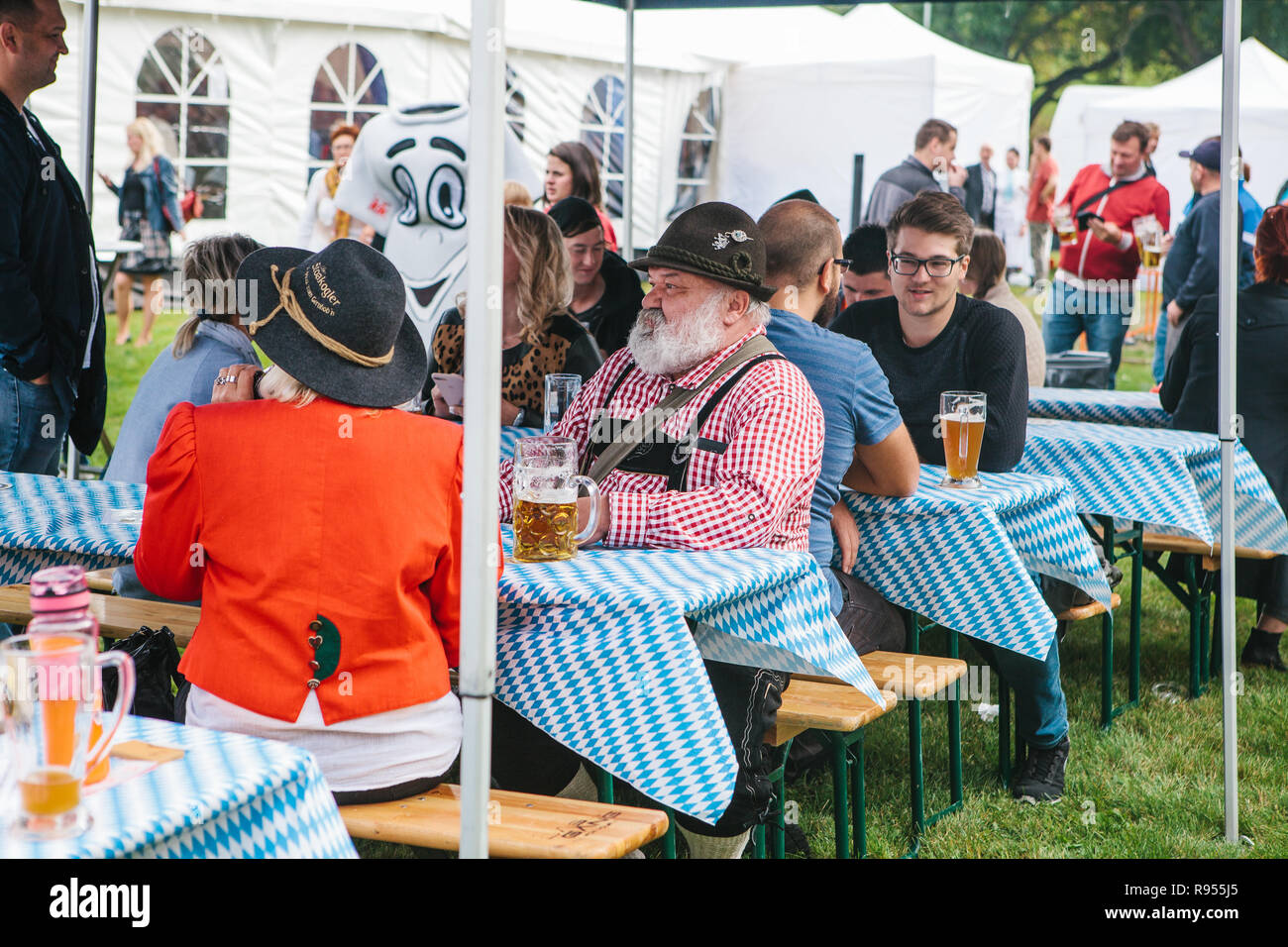 Prague, September 23, 2017 Celebrating the traditional German beer