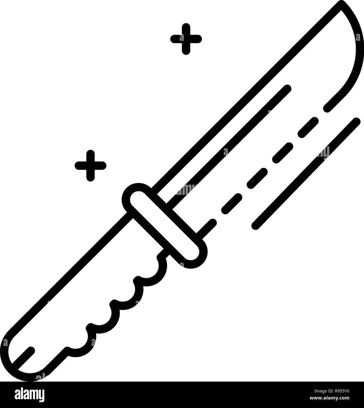 Camp knife icon, outline style Stock Vector Image & Art - Alamy