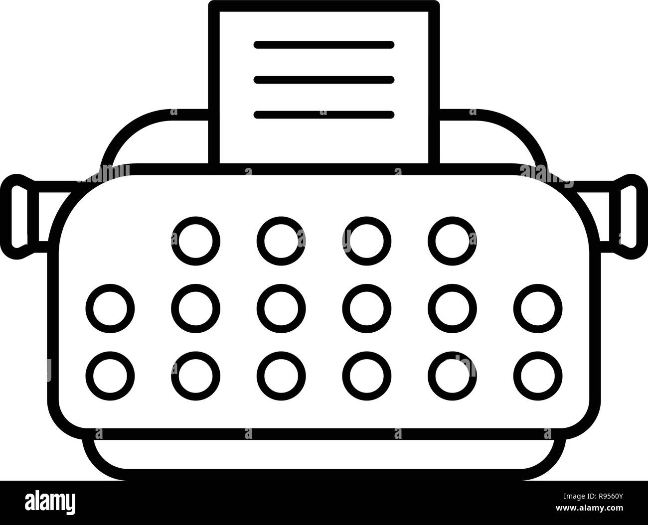 Typewriter machine icon, outline style Stock Vector Image & Art - Alamy