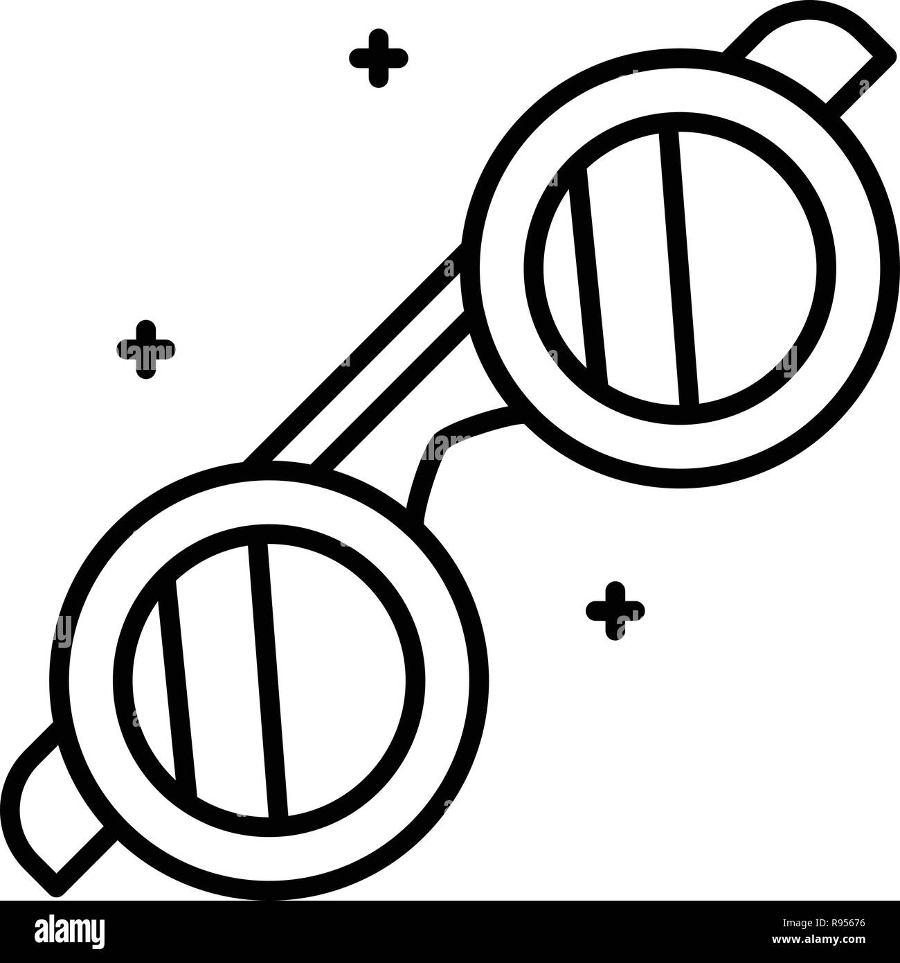 Blacksmith glasses icon, outline style Stock Vector