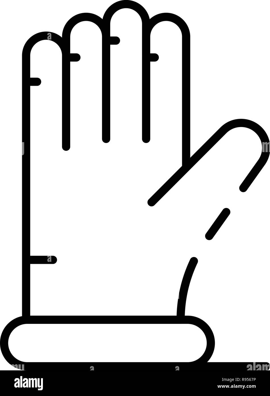 Blacksmith glove icon, outline style Stock Vector