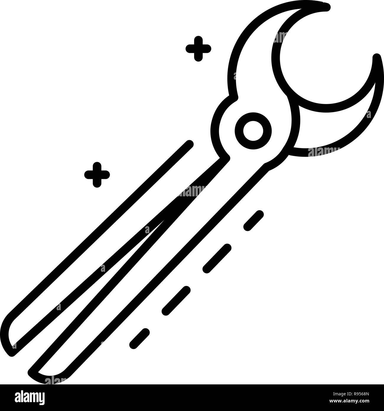 Blacksmith pliers icon, outline style Stock Vector