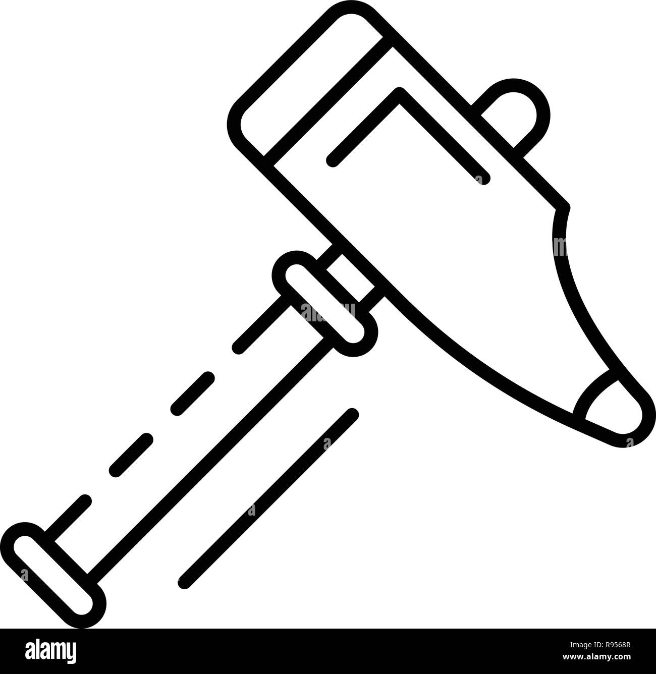 Blacksmith sledge hammer icon, outline style Stock Vector