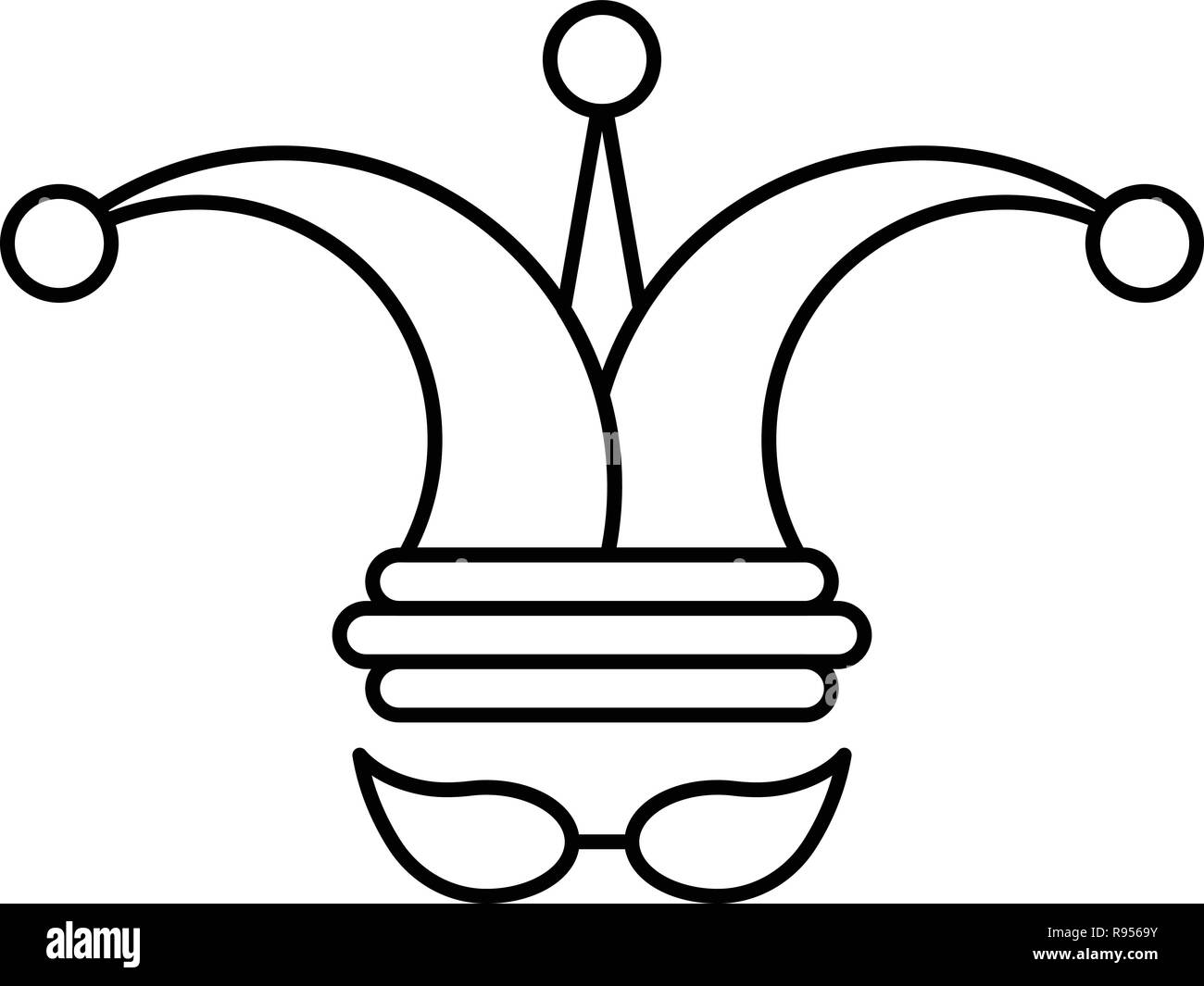 Jester hat icon, outline style Stock Vector Image & Art - Alamy