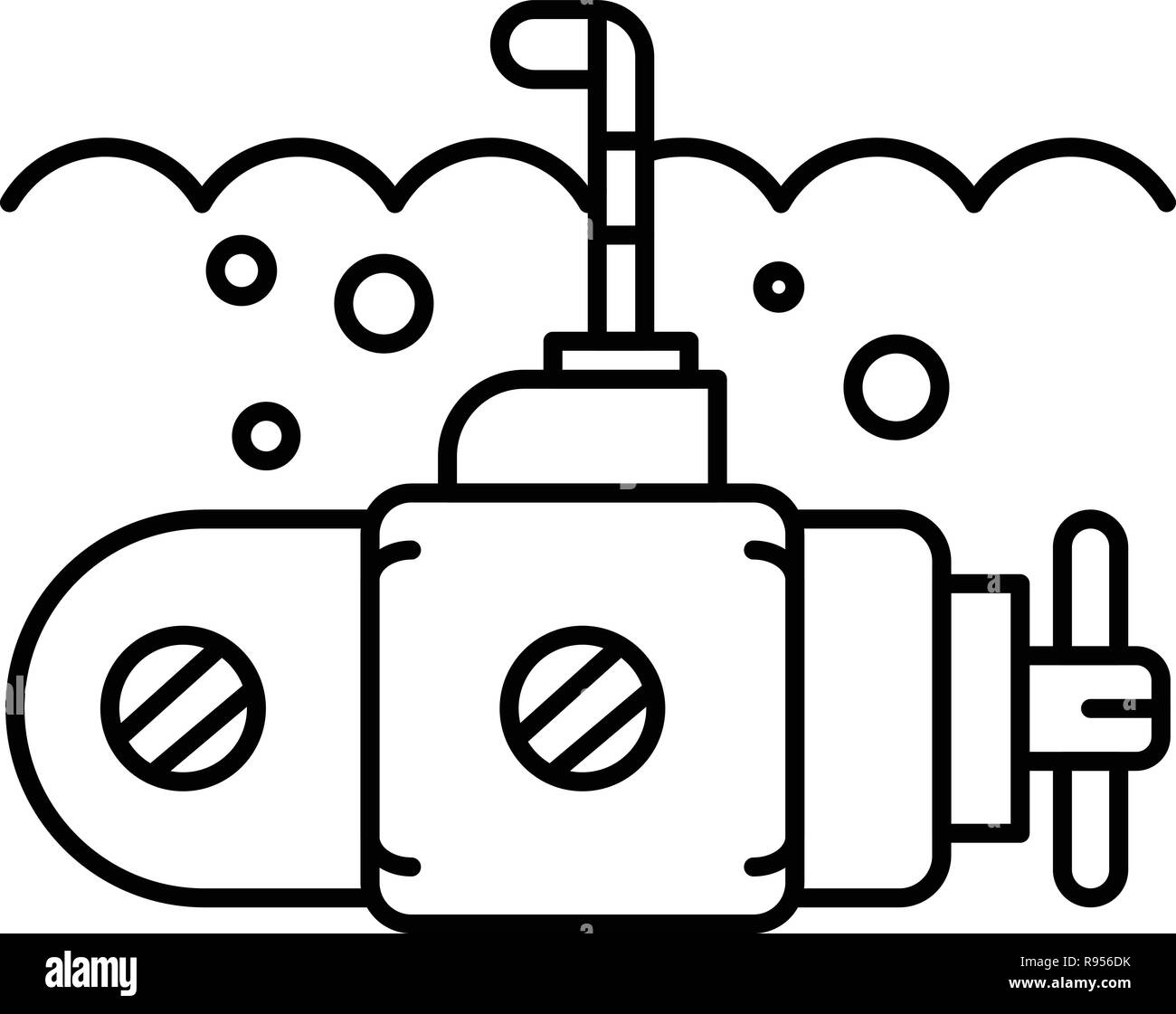 Guard submarine periscope icon, outline style Stock Vector Image & Art ...