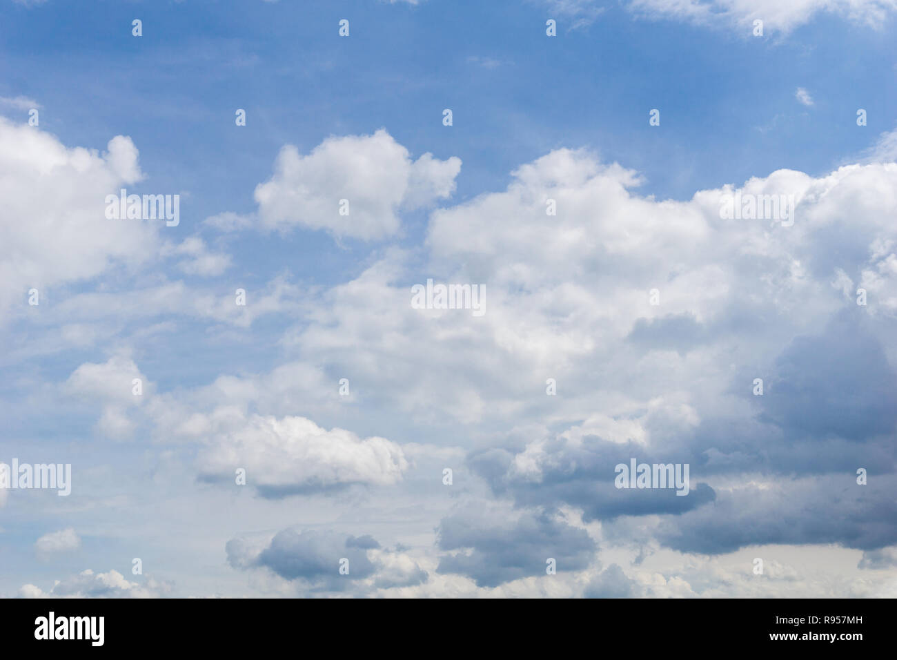View of Big white Clouds on a blue Sky Stock Photo - Alamy