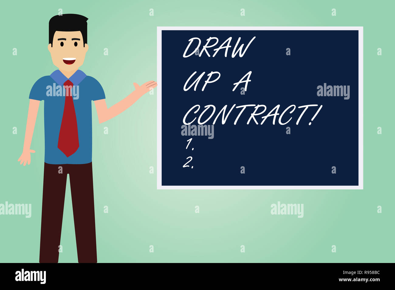 Handwriting text writing Draw Up A Contract. Concept meaning Write