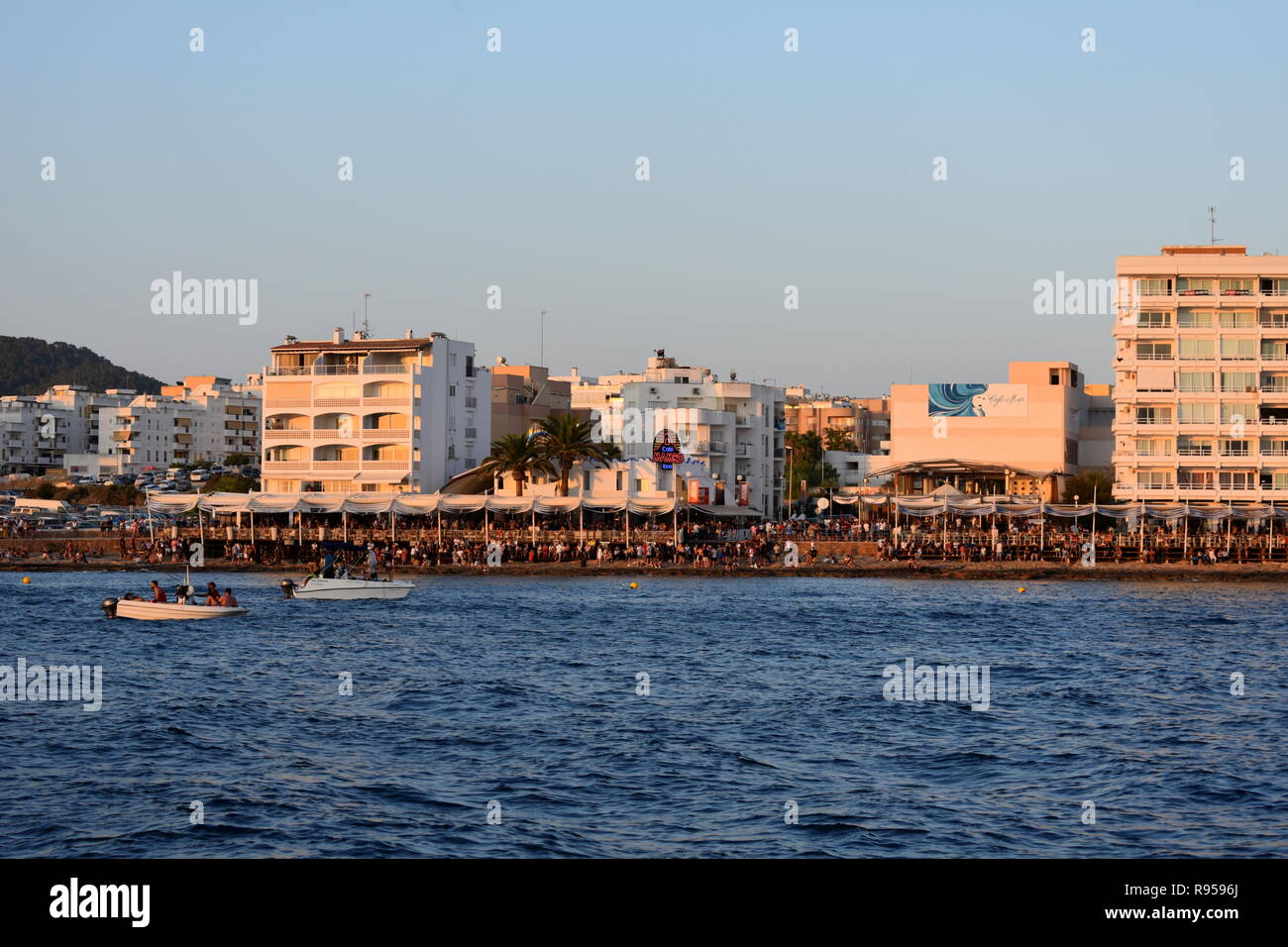 View of San Antonio sunset strip, San Antonio, Ibiza Stock Photo - Alamy