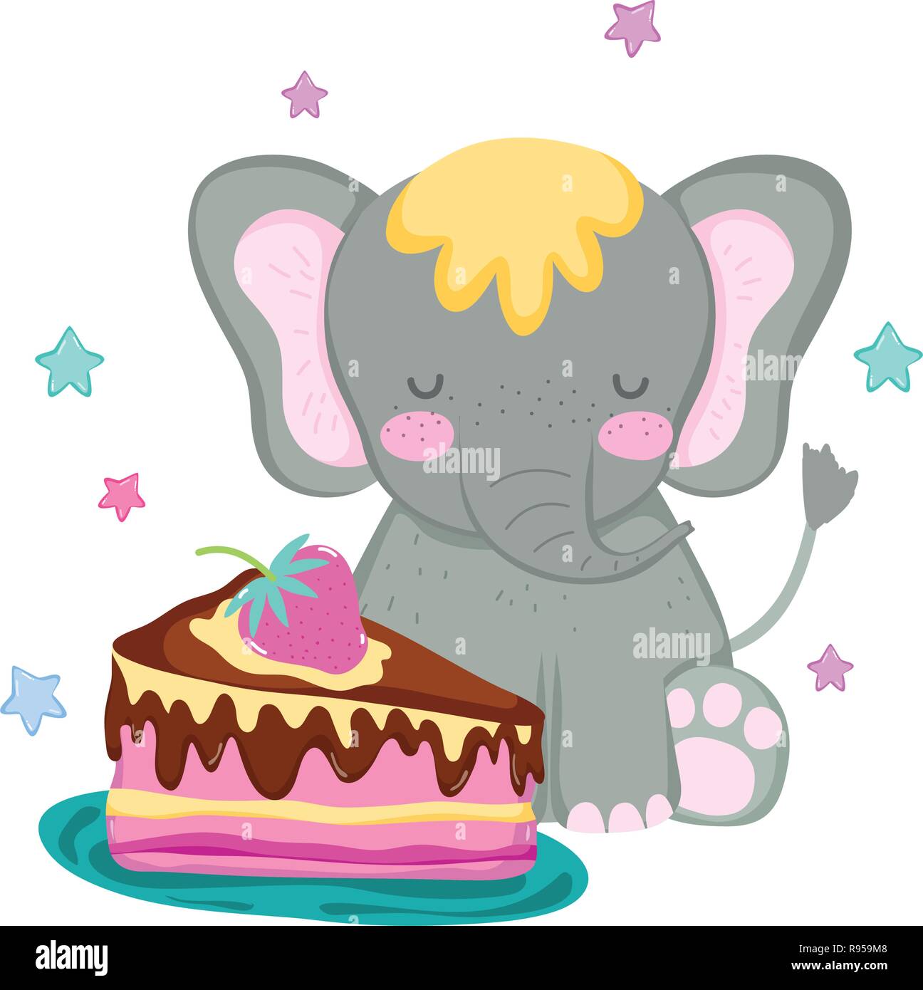 cute and little elephant character Stock Vector Image & Art - Alamy