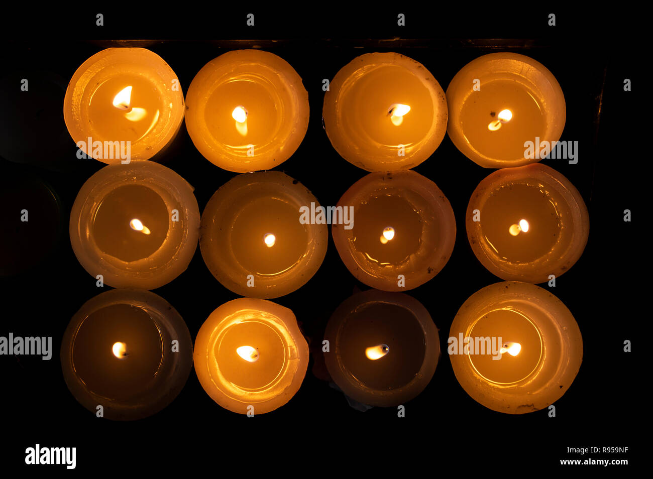 Candles at the Old Basilica at the Basilica of Our Lady of Guadalupe in