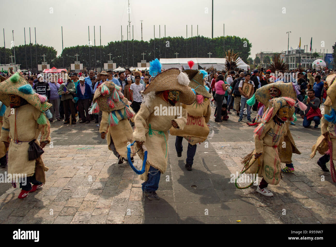 A traditional Mexican dance at the Basilica of Our Lady of Guadalupe in
