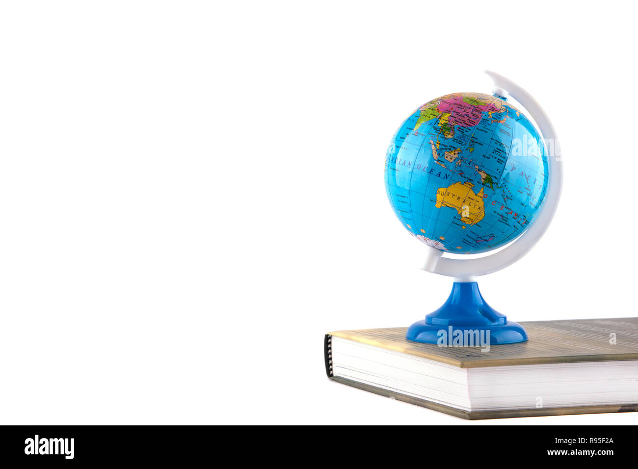 World globe on text book.Graduate study abroad programs. International education school Concept. Stock Photo
