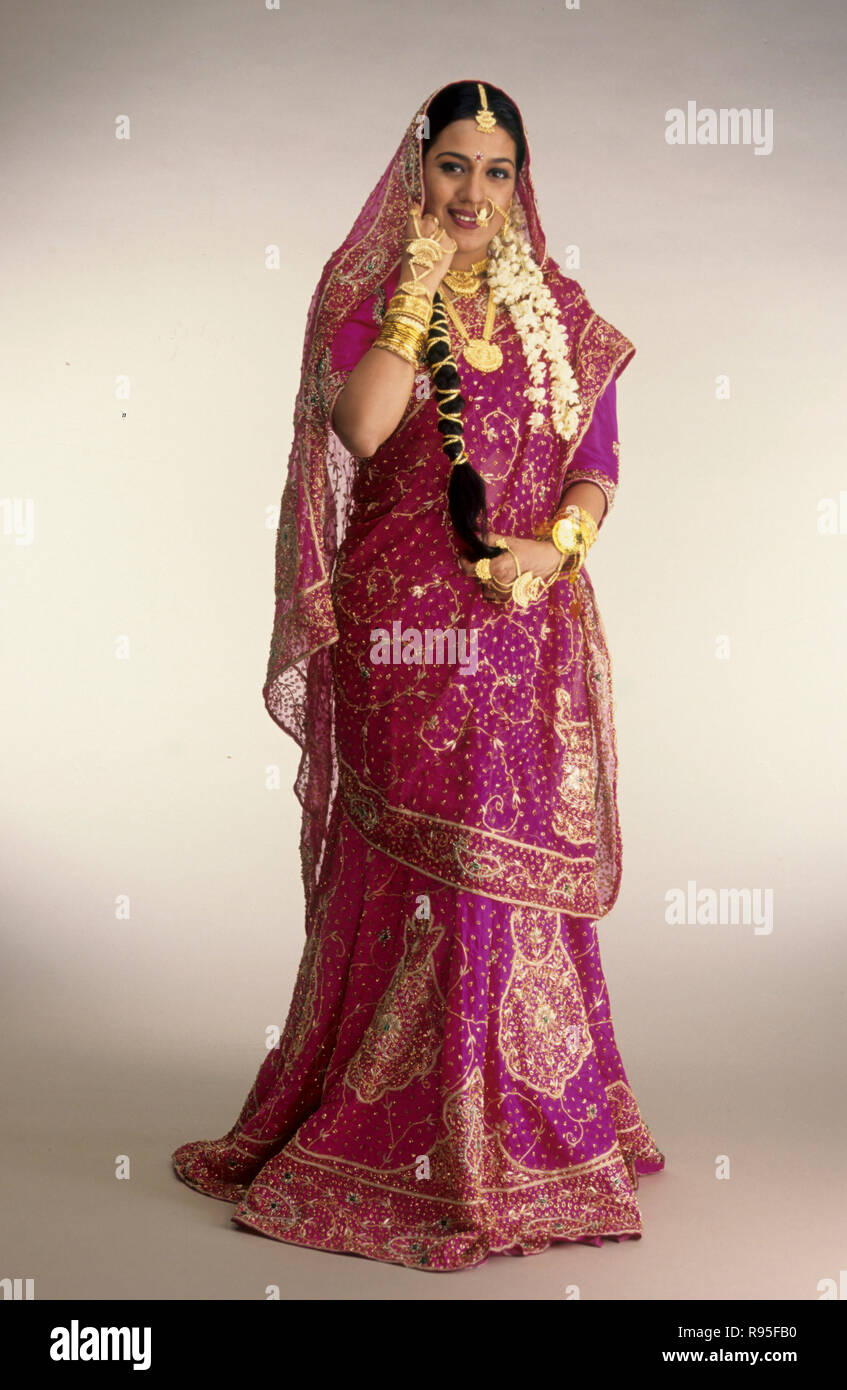 Indian, brides, wedding, dress, marriage, dresses, MR#142 Stock Photo