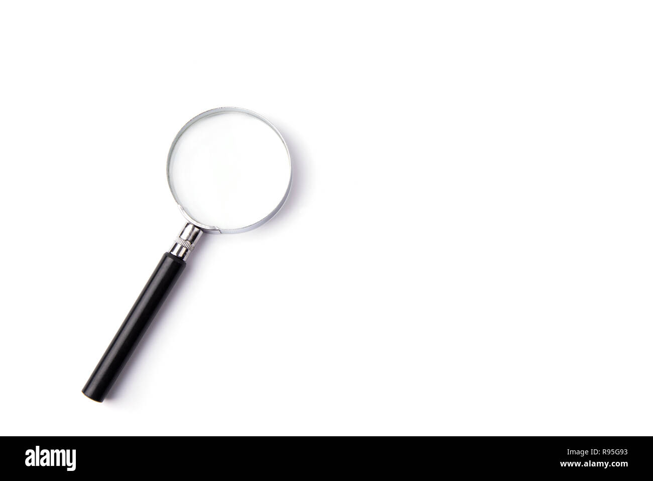 Isolated magnifying glass Stock Photo