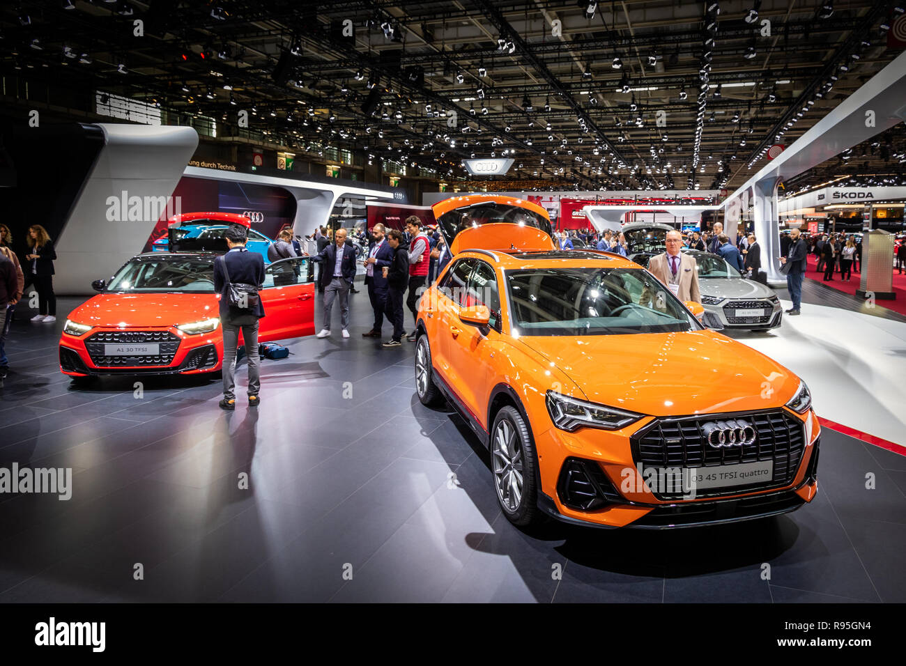 PARIS - OCT 3, 2018: Audi Q3 and Audi A1 cars showcased at the Paris Motor  Show Stock Photo - Alamy