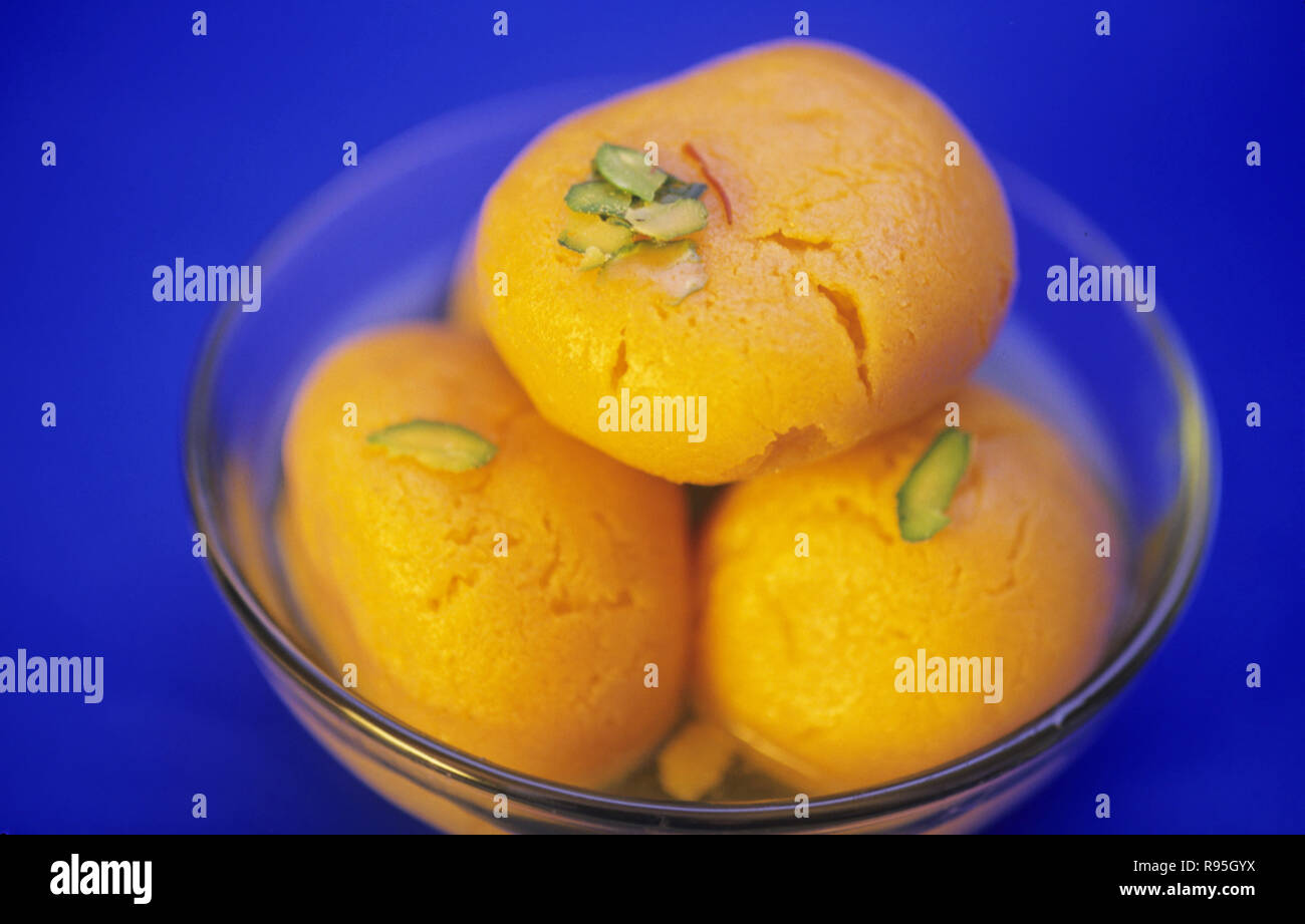 Raj Bhog, indian sweet, india, Rasgulla, Rosogolla, Rasagola, Rosogola, Indian sweet, Indian dessert Stock Photo