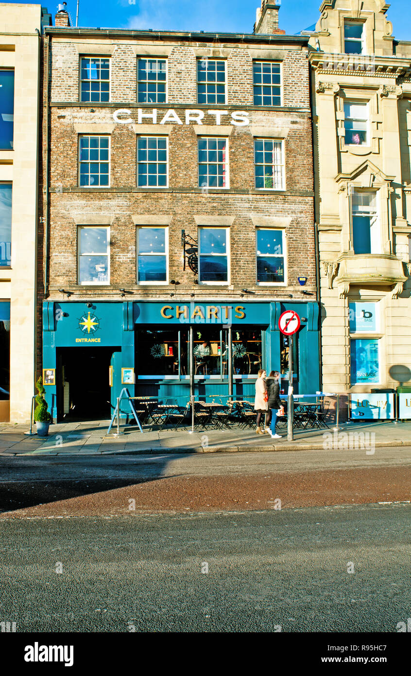 Charts Bar, Quayside, Newcastle upon Tyne, England Stock Photo
