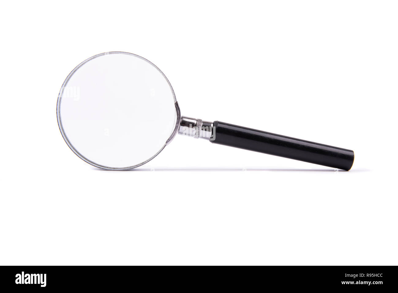 Isolated magnifying glass Stock Photo