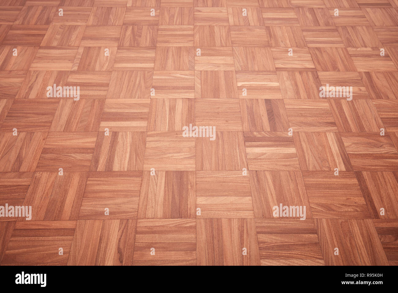 Brown wooden tiled floor texture background Stock Photo