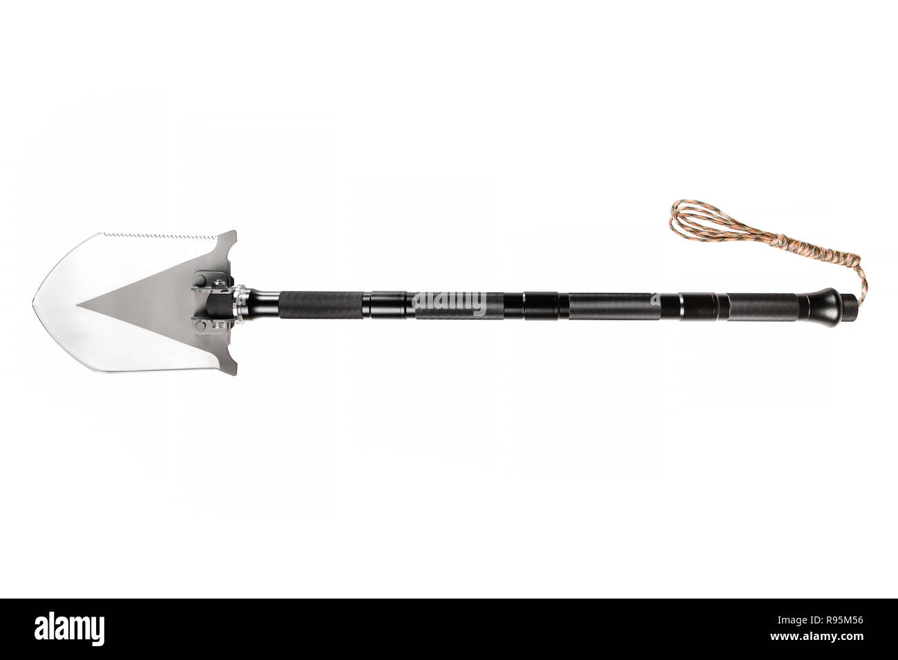 Metal shovel with saw on a white background. Isolated Stock Photo Alamy
