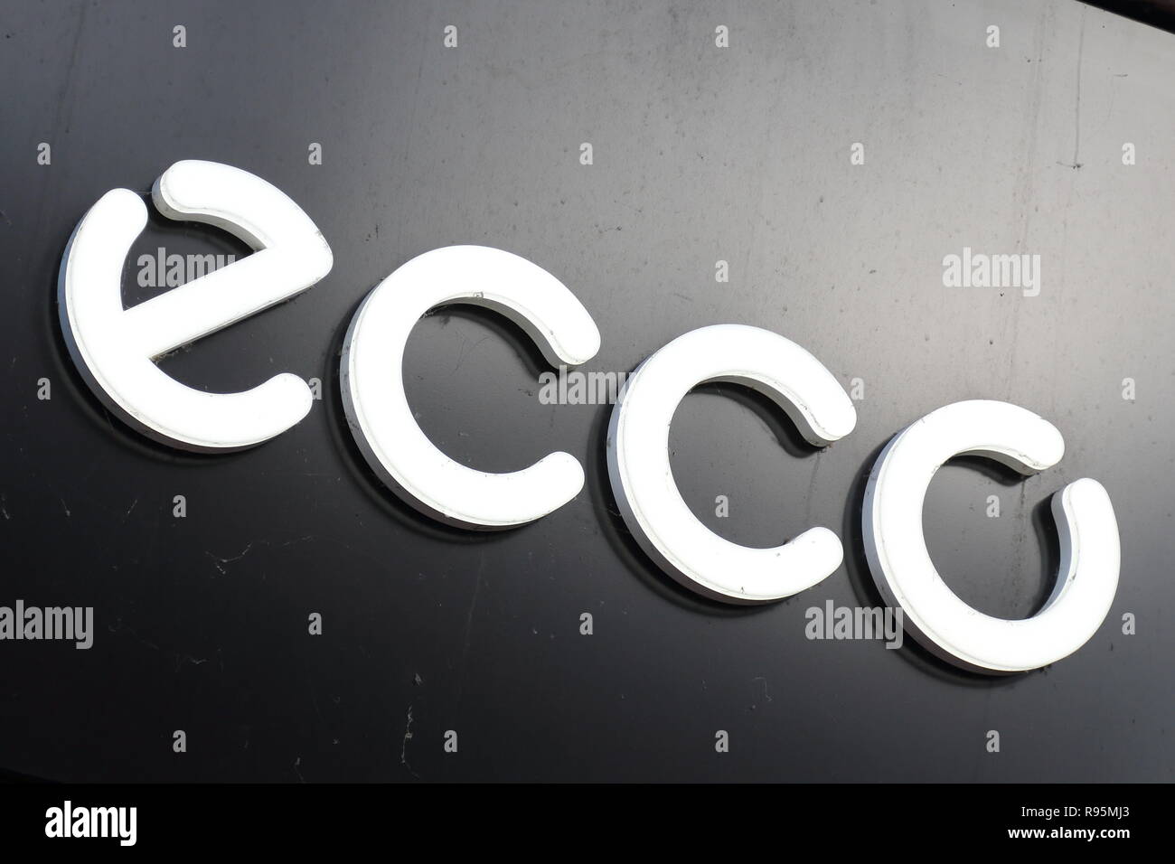 Ecco logo above shop Stock Photo - Alamy