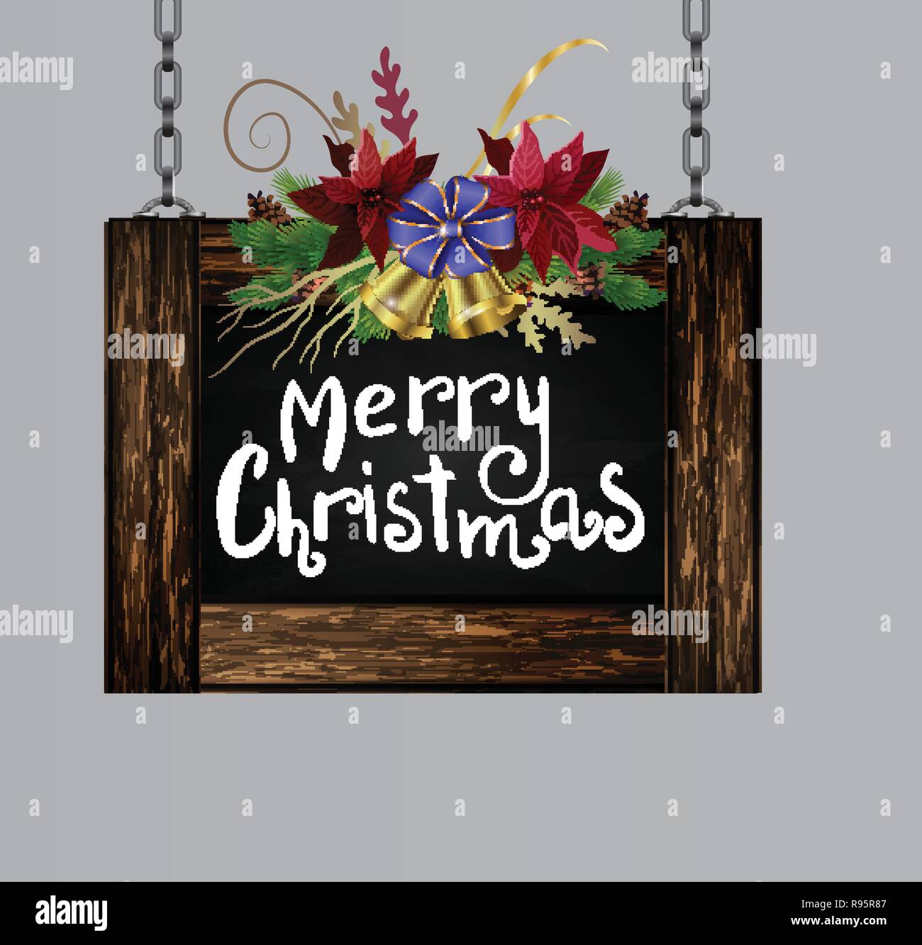 Vector wooden christmas board Stock Vector Image & Art Alamy