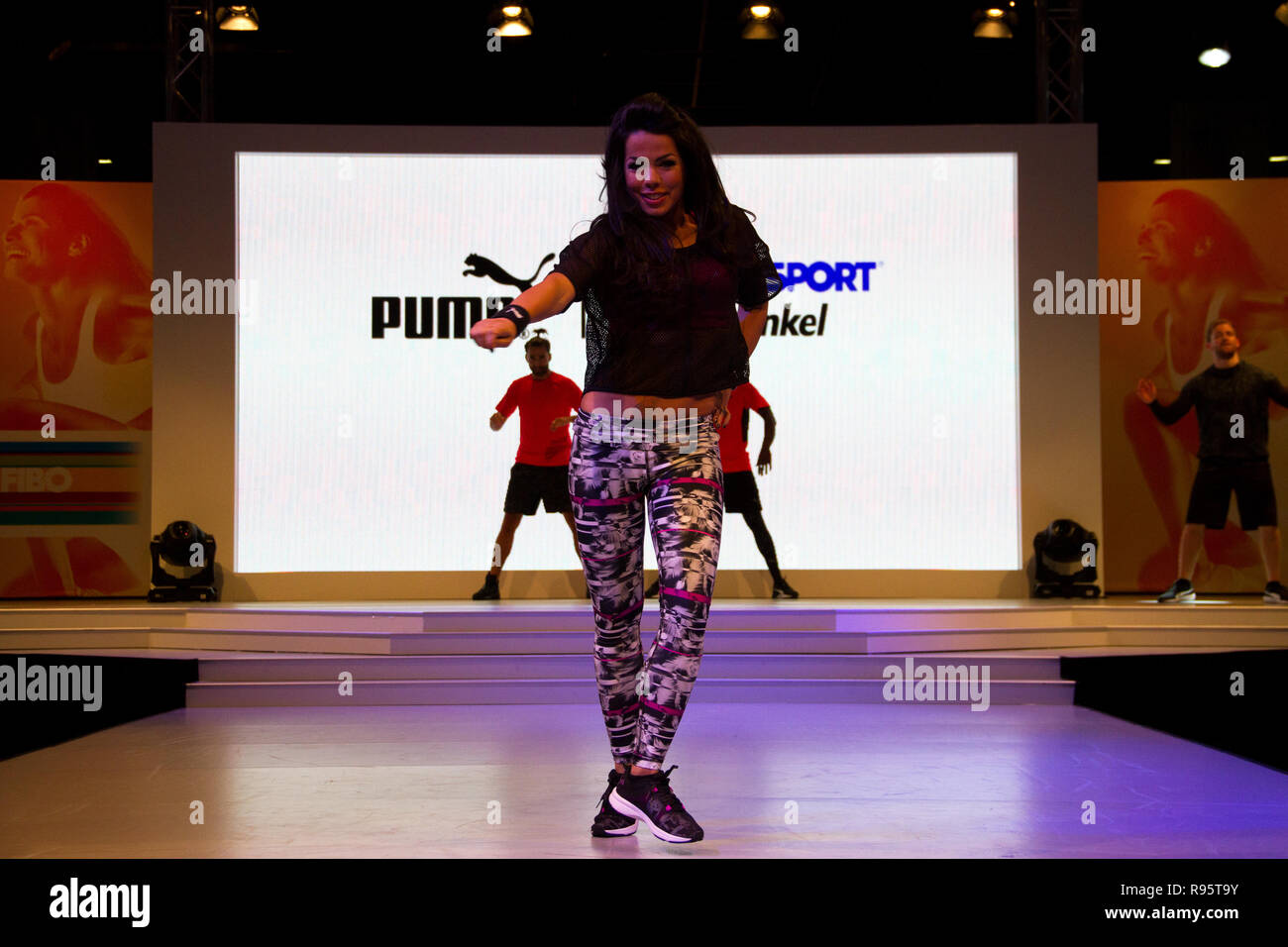 fernanda brandao presenting the new fashion styles for puma at the fibo  2017 in cologne germany Stock Photo - Alamy