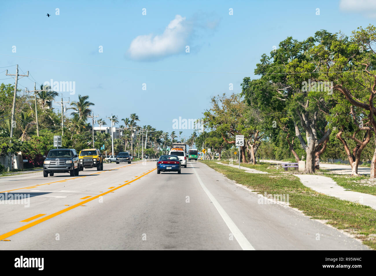 Islamorada, USA May 1, 2018 Overseas highway, freeway road, street