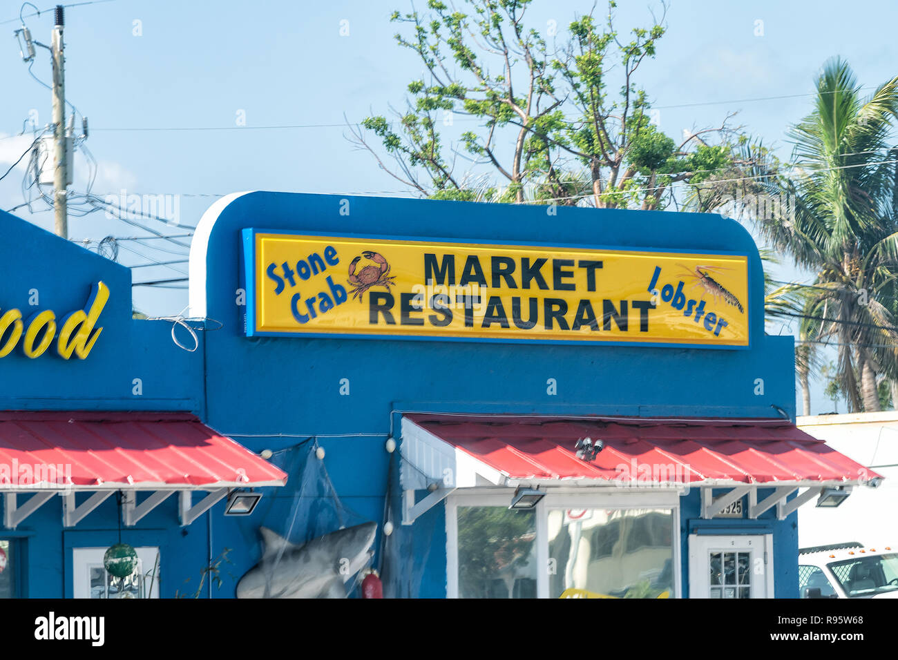 Marathon, USA May 1, 2018 KING Seafood Market and Restaurant, cafe