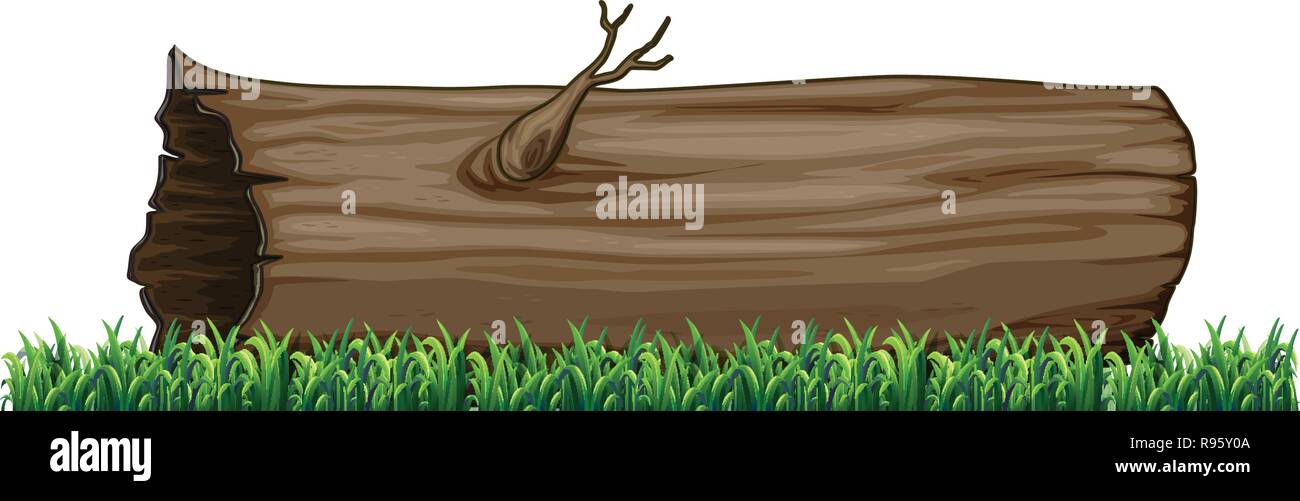 Isolated tree log on white background illustration Stock Vector Image ...