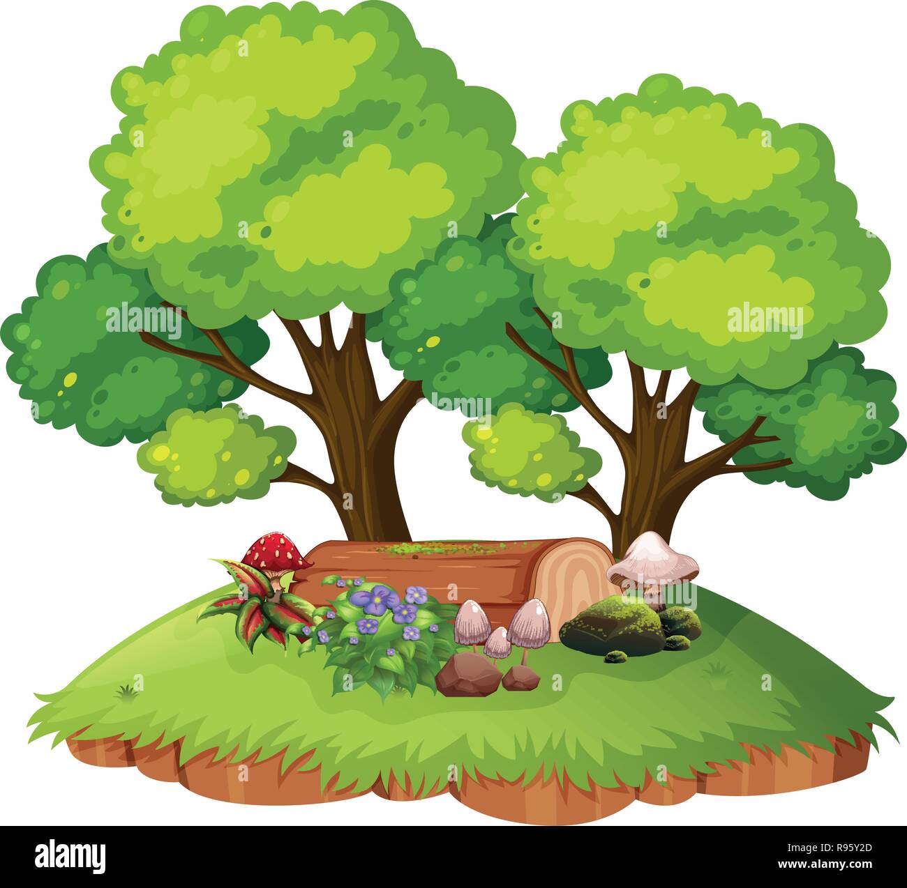 An isolated nature landscape illustration Stock Vector Image & Art - Alamy