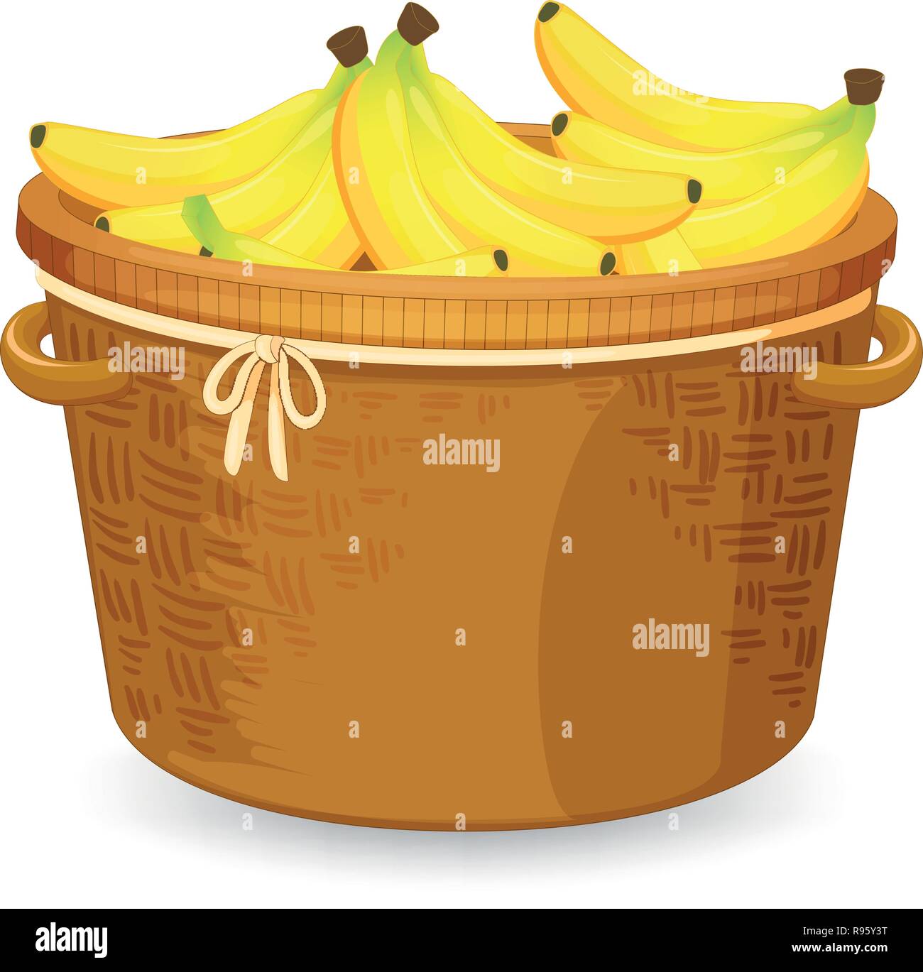 Banana in the basket illustration Stock Vector Image & Art Alamy