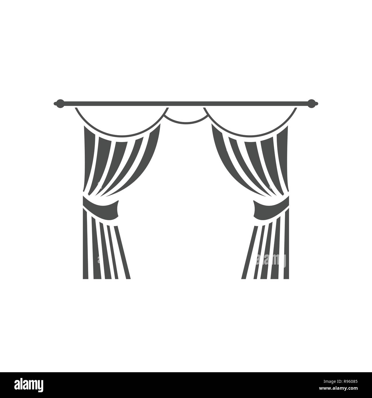 Window curtain or blinds Stock Vector