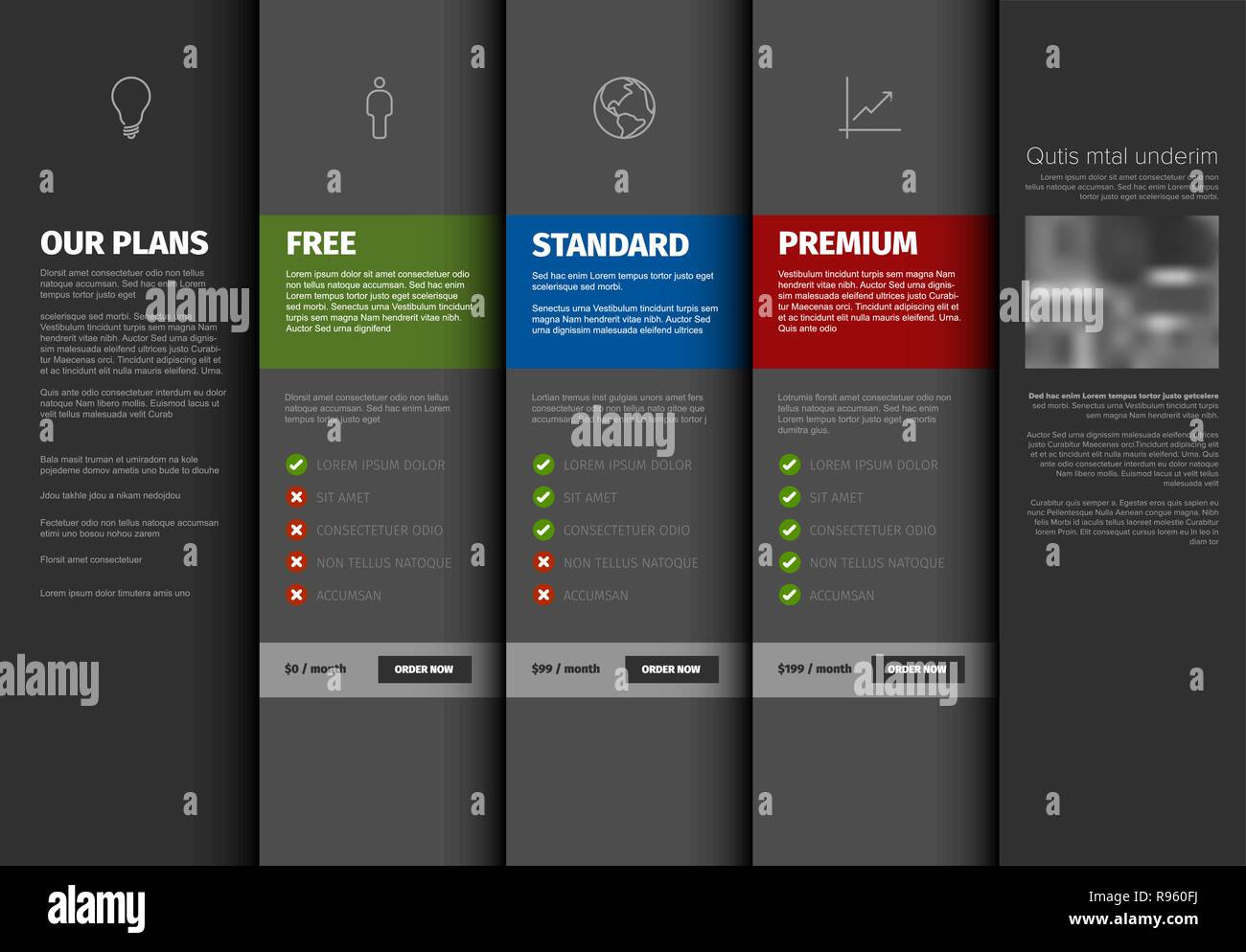 product comparison matrix template