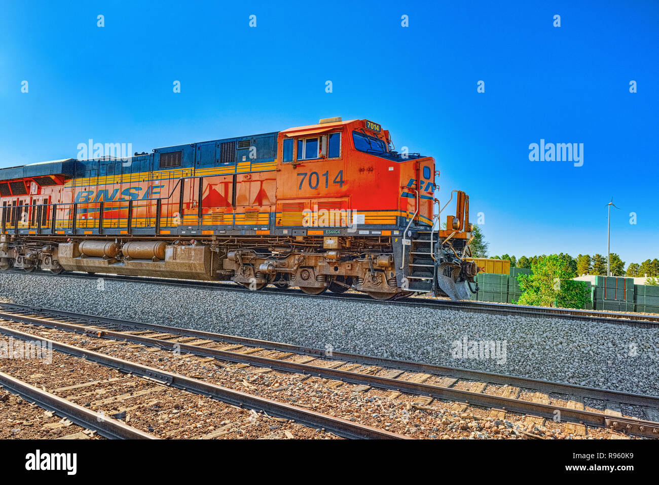 Flagstaff, Arizona, USA September 22, 2018 Freight train BNSF