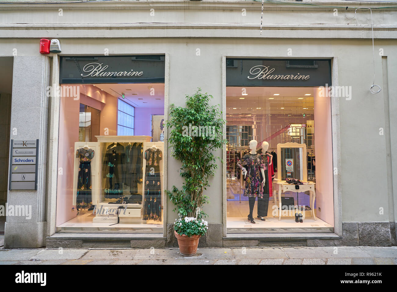 MILAN, ITALY CIRCA NOVEMBER, 2017 shopfront of a Blumarine shop in