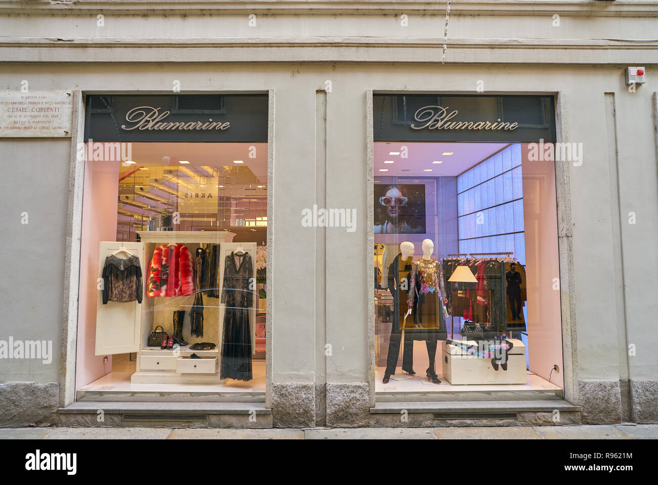 MILAN, ITALY - CIRCA NOVEMBER, 2017: shopfront of a Blumarine shop in Milan  Stock Photo - Alamy