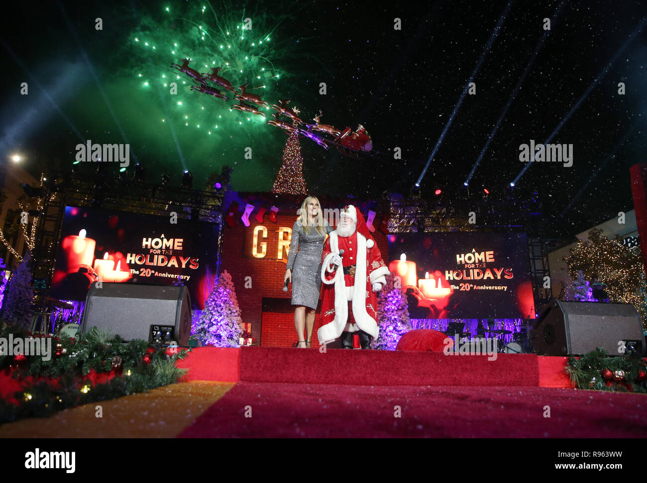 The Grove Christmas Tree Lighting Show Featuring Molly Sims, Santa