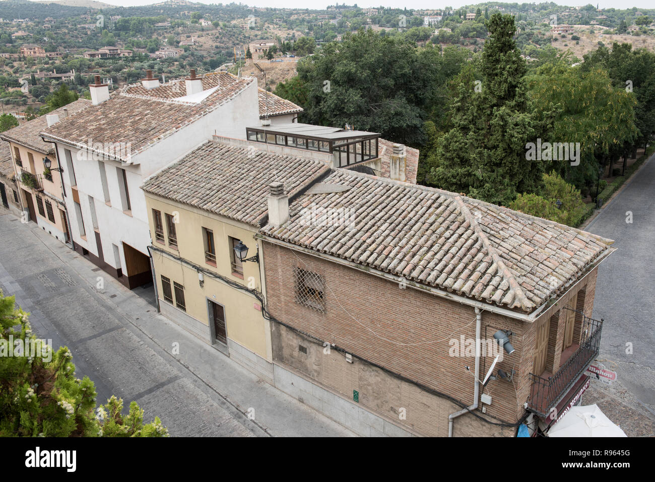Closeup of local residential buildings are seen on this closeup. The ...