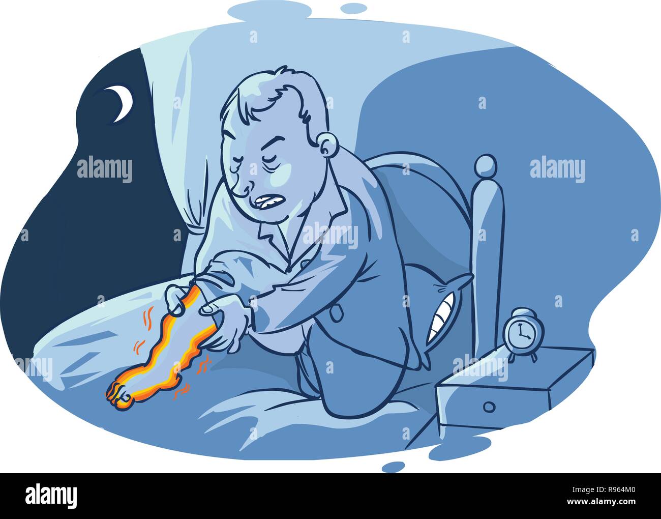 restless foot syndrome vector illustration Stock Vector Image & Art Alamy