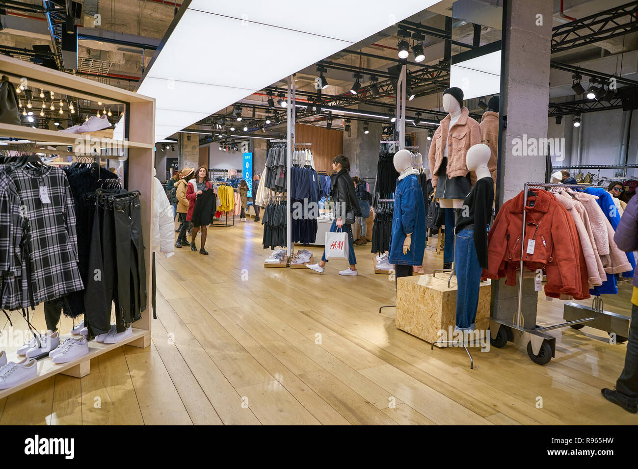 MILAN, ITALY - CIRCA NOVEMBER, 2017: clothing on display at Bershka store  in Milan Stock Photo - Alamy