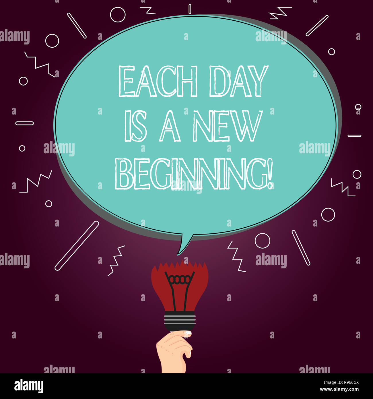 Word Writing Text Each Day Is A New Beginning Business Concept For Every Morning You Can Start Again Inspiration Blank Oval Color Speech Bubble Above Stock Photo Alamy