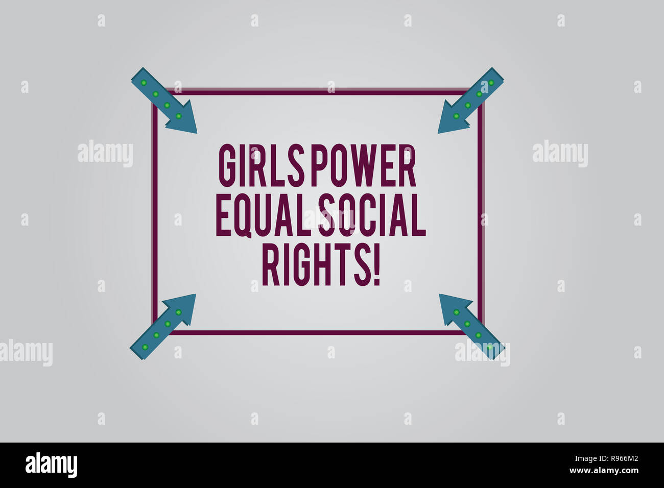 Writing note showing Girls Power Equal Social Rights. Business photo