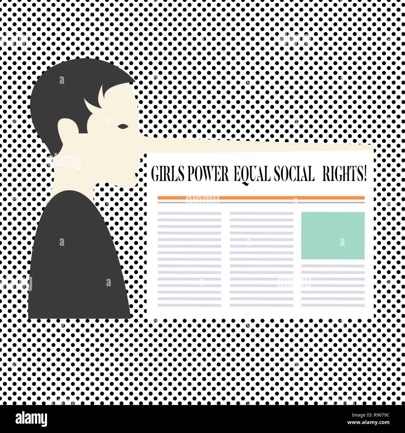 Word writing text Girls Power Equal Social Rights. Business concept for ...