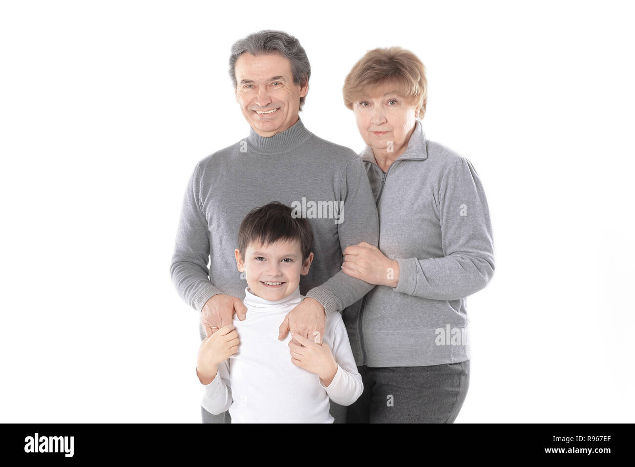 family portrait isolated on white.photo with copy space Stock Photo - Alamy